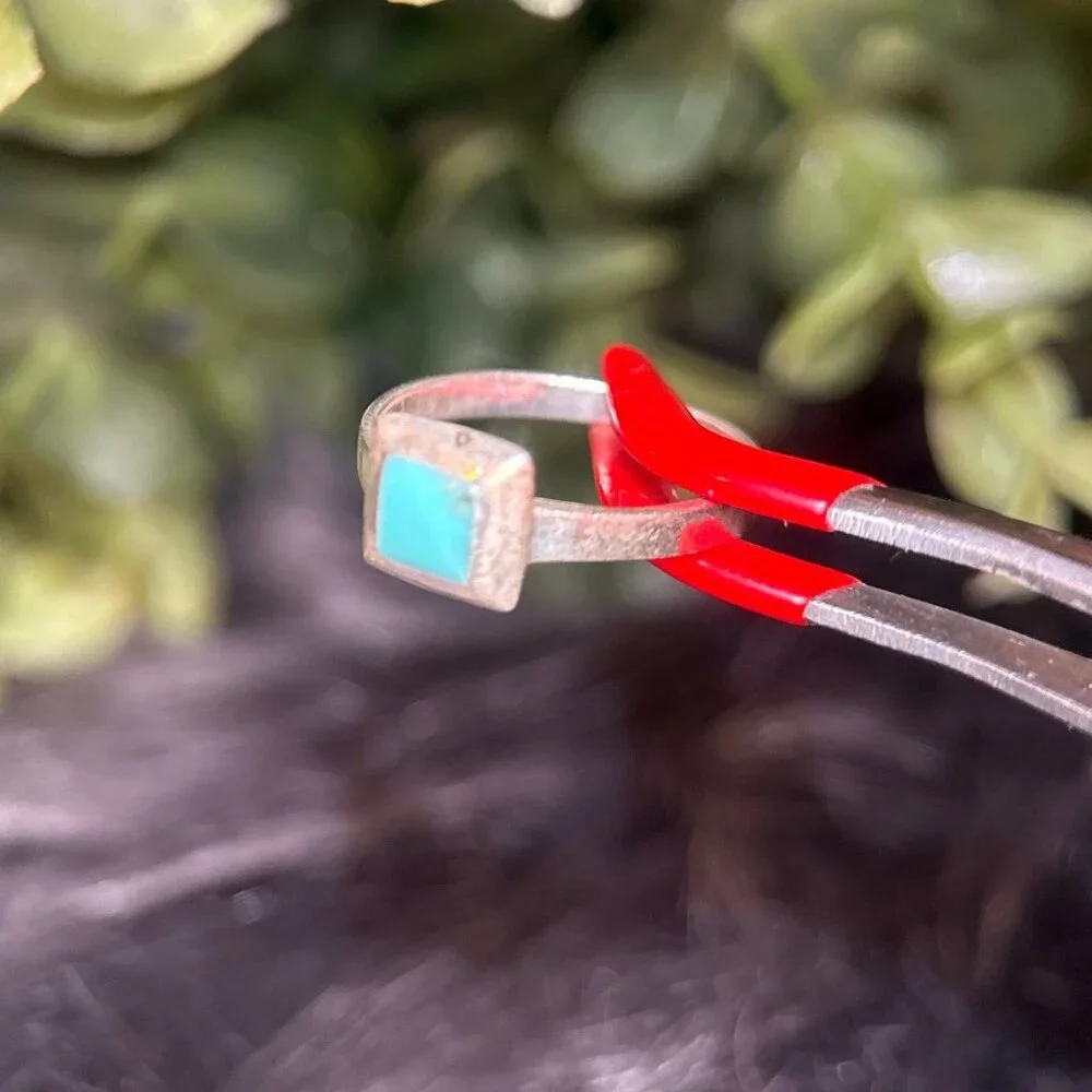 Silver 925 Square Turquoise‎ Color Ring